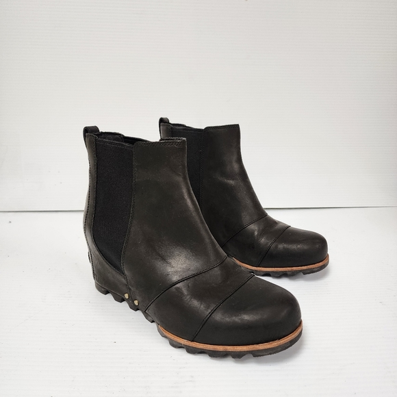 Sorel Women's Lea Wedge Black/Quarry High Top Boot 11 - Picture 14 of 15
